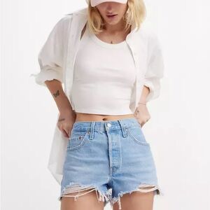 Woman’s Levi 501 Original Fit High Rise Shorts